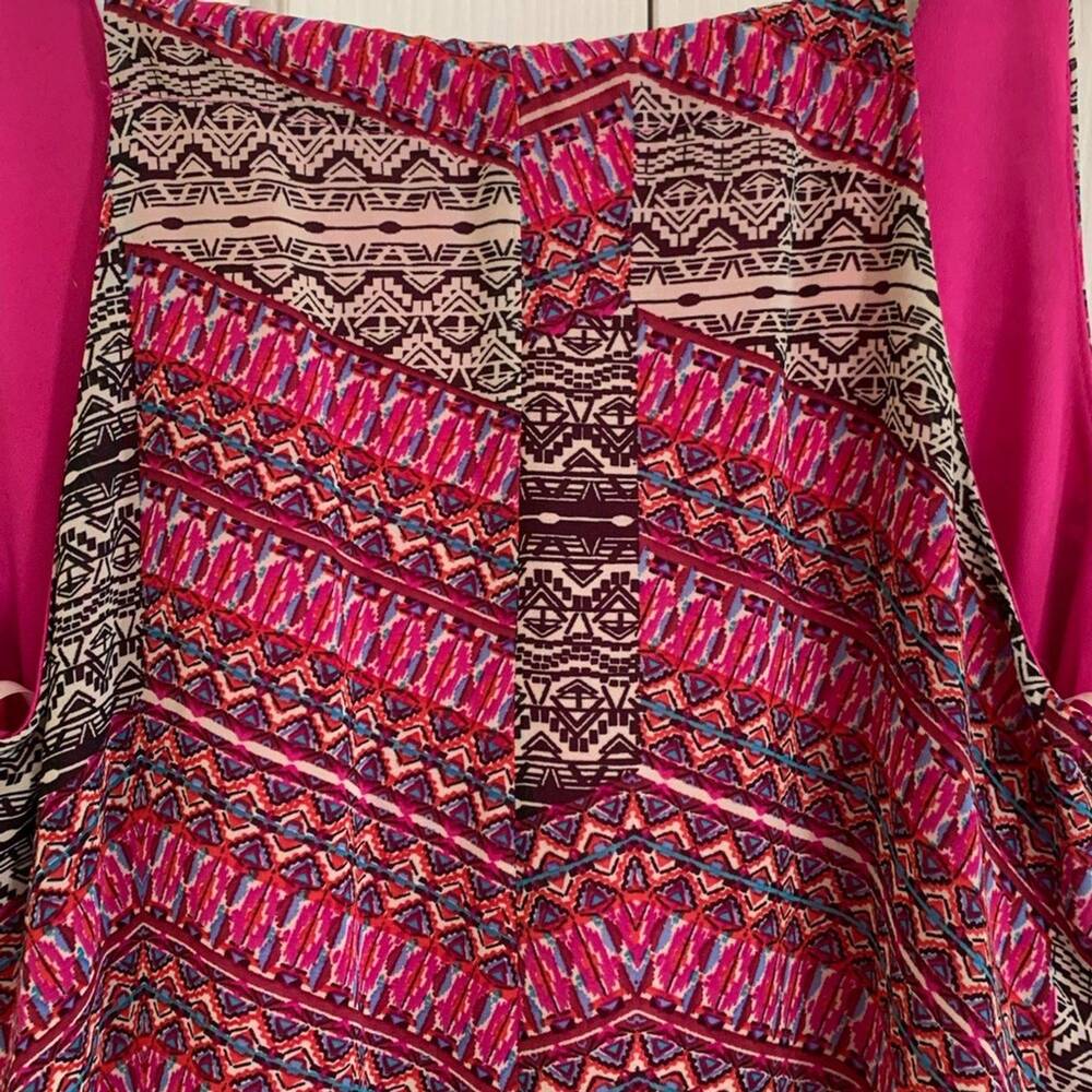 Sequin Hearts Summer Dress Pink Black Mixed Print Sleeveless Casual Dress Small - Picture 6 of 10